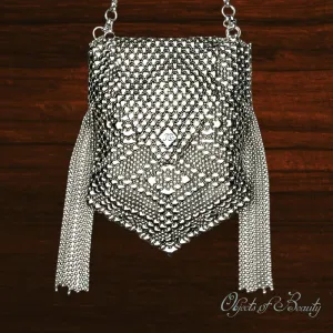 Pegasus Mesh Bag w Fringe Wings | SG Liquid Metal