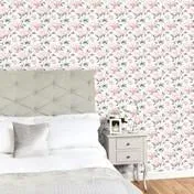 Peonies Dark Blush Wallpaper