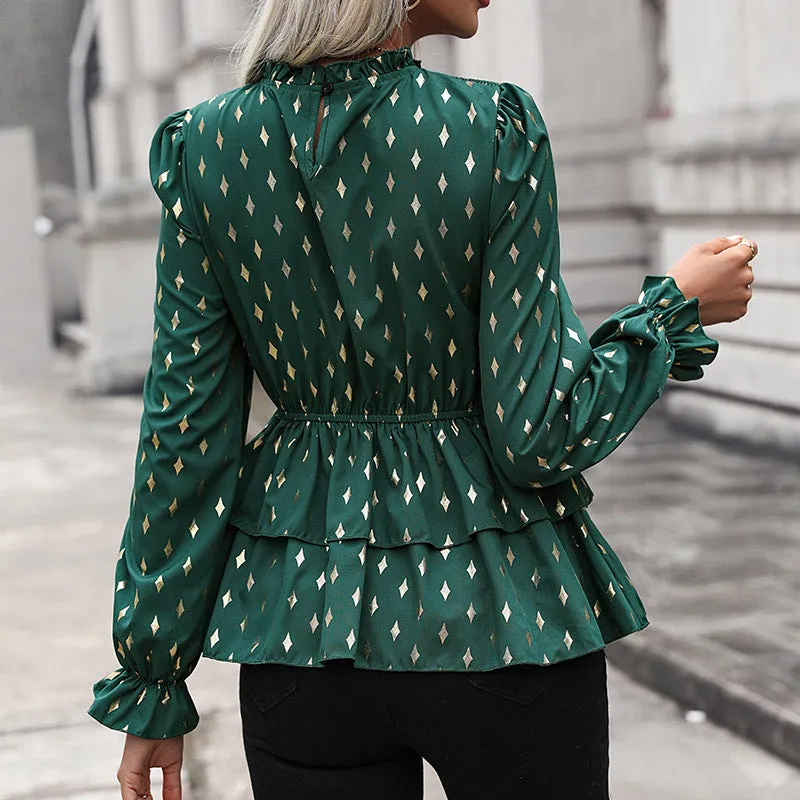 PEOPLETERRITORY New Hot Trade 2023 Autumn New Fashion  Women's Clothing  Slim Shirt Long Sleeve Women
