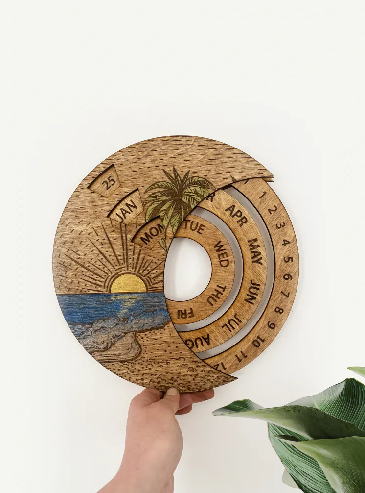 Perpetual Calendar Beach Painting