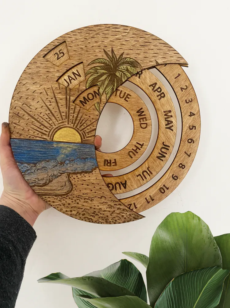 Perpetual Calendar Beach Painting