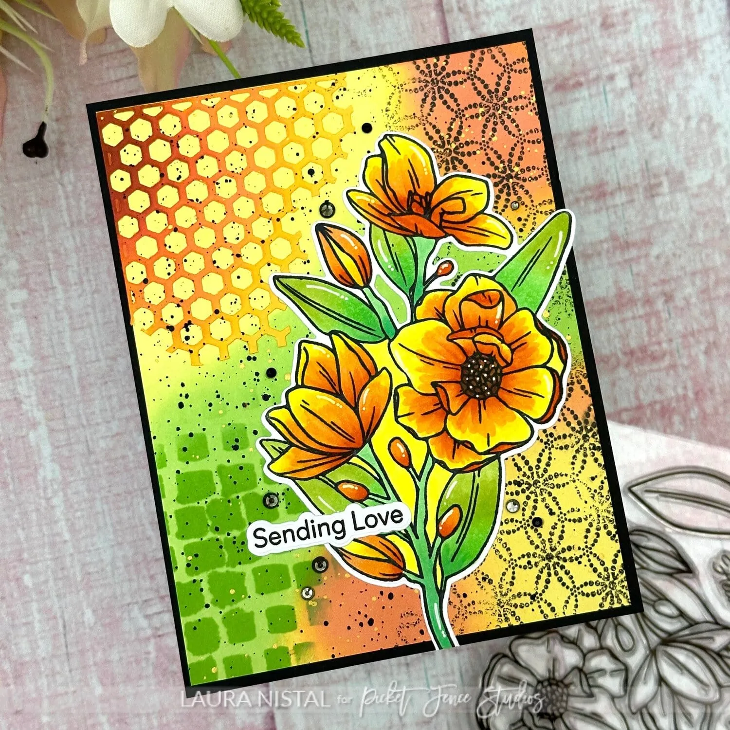 Picket Fence Studios Clear Stamp Set - Graceful Magnolias