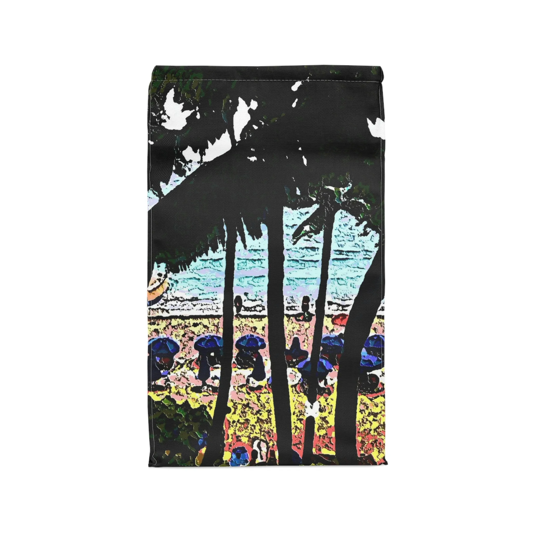 Polyester Lunch Bag ... "A Beautiful Beach Amongst The Palms" ... The Outrigger Waikiki, Honolulu, Oahu ... Original Works ...