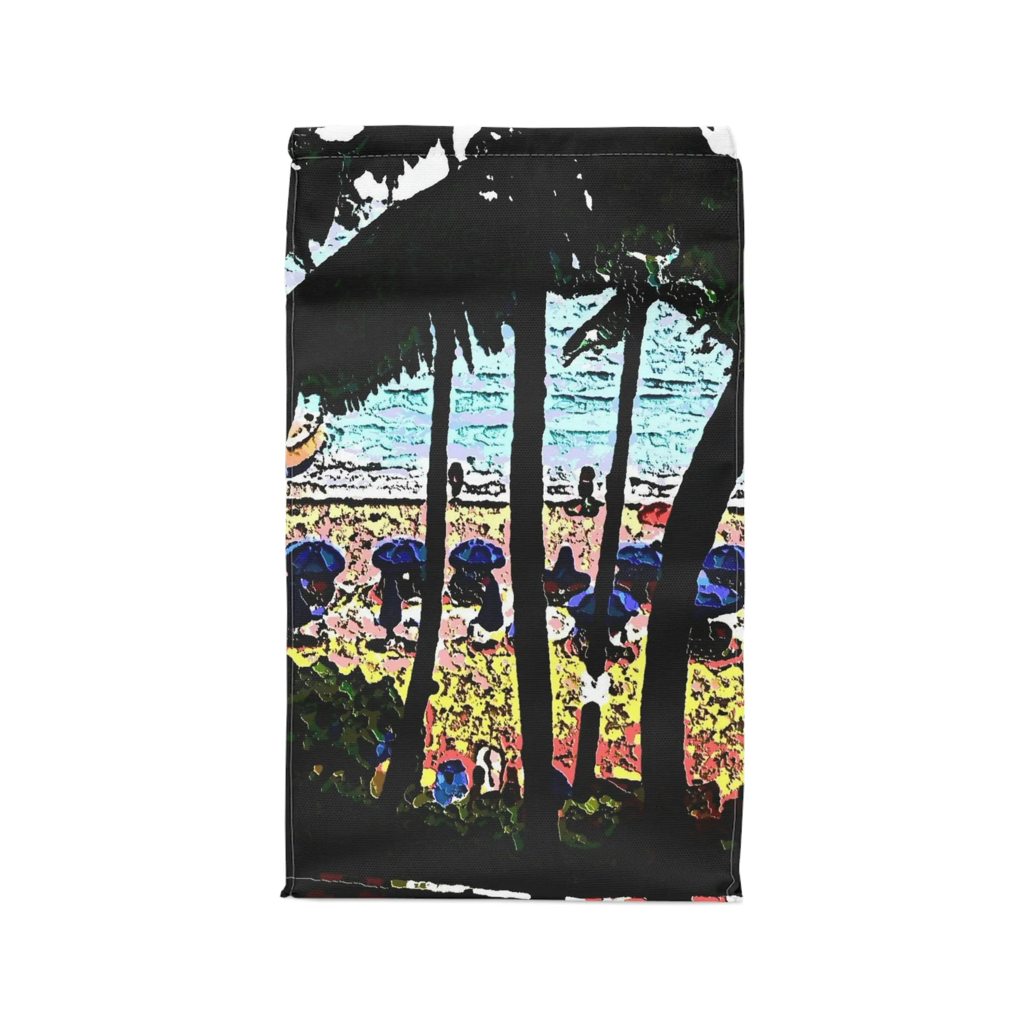 Polyester Lunch Bag ... "A Beautiful Beach Amongst The Palms" ... The Outrigger Waikiki, Honolulu, Oahu ... Original Works ...