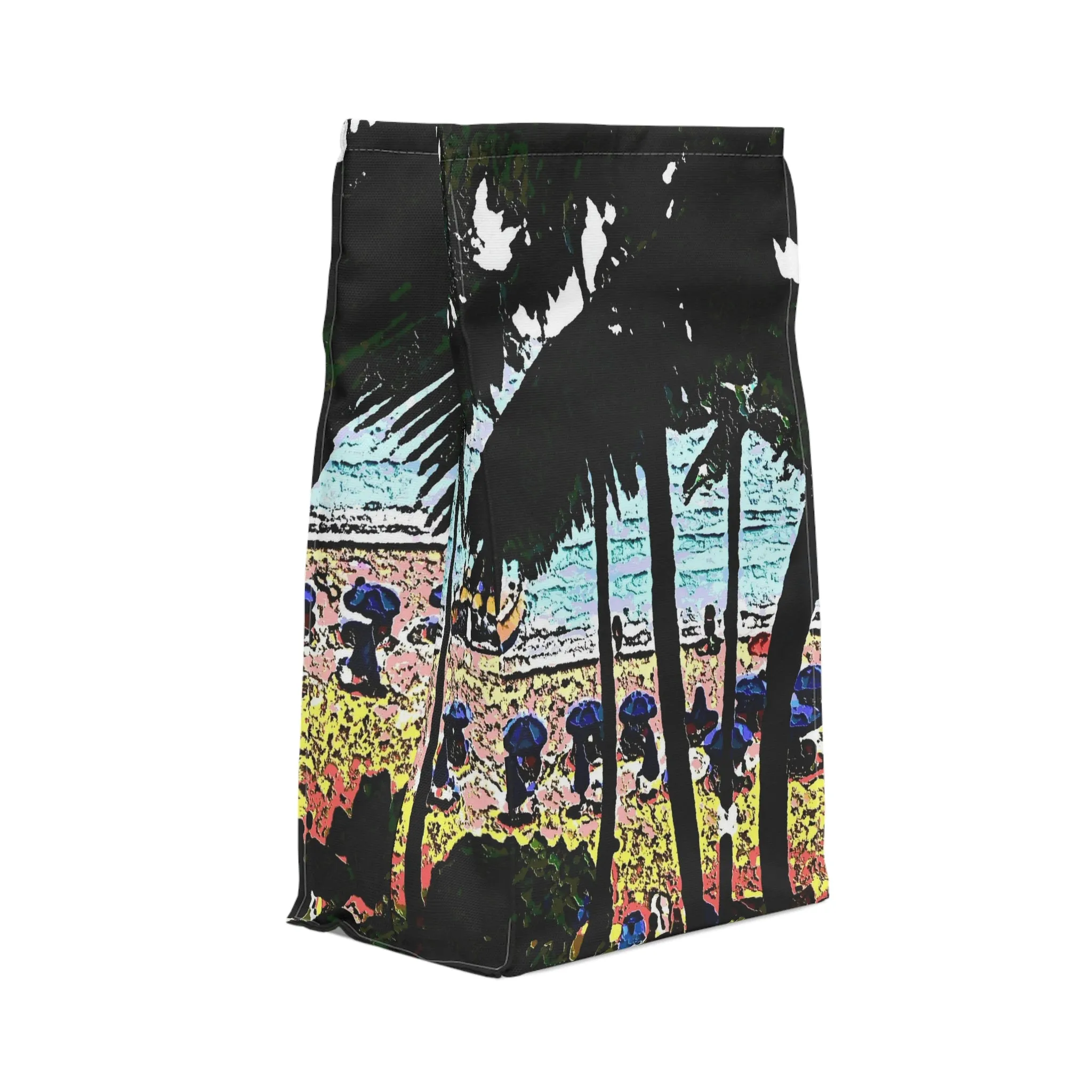 Polyester Lunch Bag ... "A Beautiful Beach Amongst The Palms" ... The Outrigger Waikiki, Honolulu, Oahu ... Original Works ...
