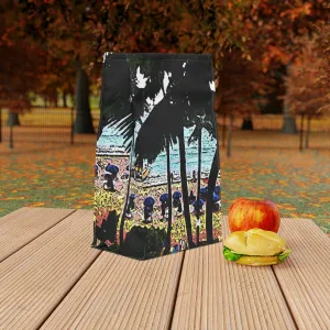 Polyester Lunch Bag ... "A Beautiful Beach Amongst The Palms" ... The Outrigger Waikiki, Honolulu, Oahu ... Original Works ...