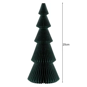 premium Paper Christmas Tree 3D Honeycomb Paper Xmas Tree Ornament Rustic Tabletop Centerpiece for Office Home School Decor-White Atrovirens