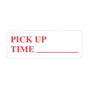 Professional Grade Stock Self-Inking Stamps (PICK-UP-TIME) - 2-3/8" W × 7/8" H Size - Highly Visible Red Ink Stamps with Re-Inkable Pull-Out Pad - Ideal for Automotive Rental Services
