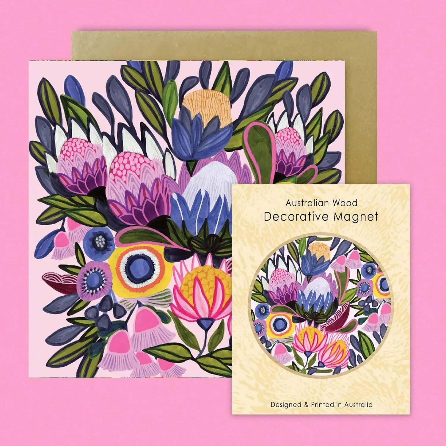 Protea Magnifica Magnet & Card Set