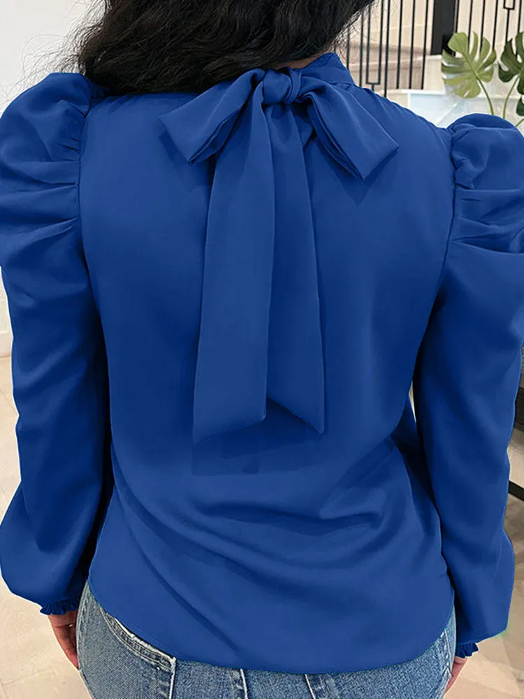 Puff Short Graceful Sleeve Denim Jacket
