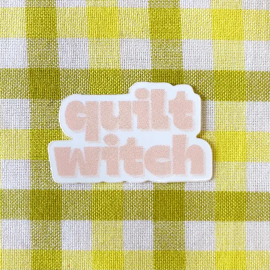 quilt witch sticker