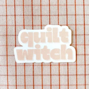 quilt witch sticker