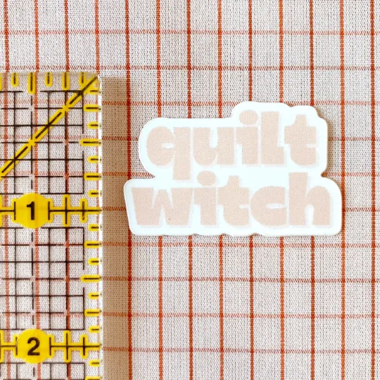 quilt witch sticker