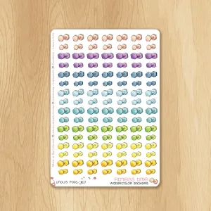 Rainbow Fitness Collection : 112 Dumbbells Stickers
