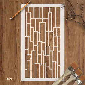Rectangle Pattren Reusable Stencil For Canvas And Wall Painting. ID #479