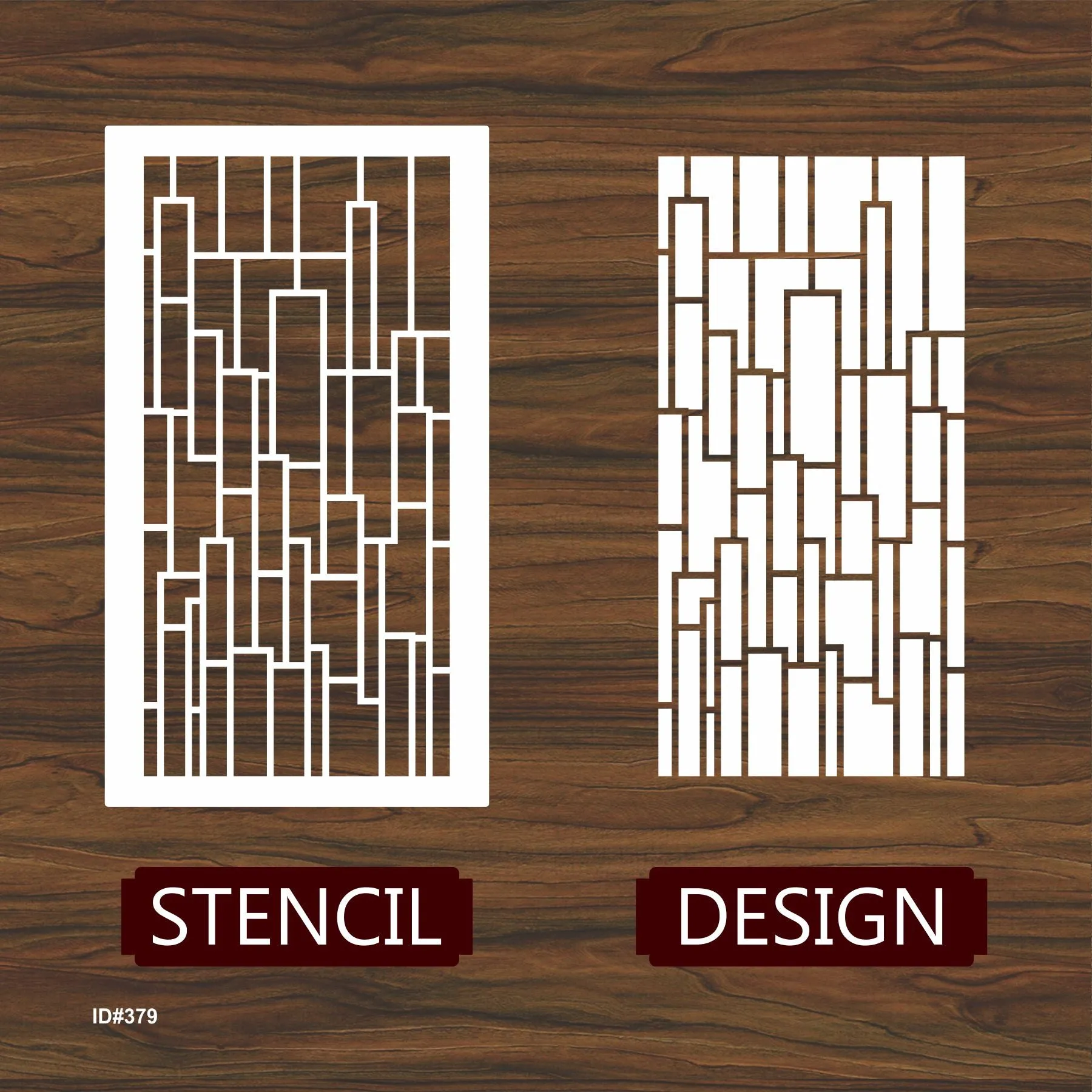Rectangle Pattren Reusable Stencil For Canvas And Wall Painting. ID #479