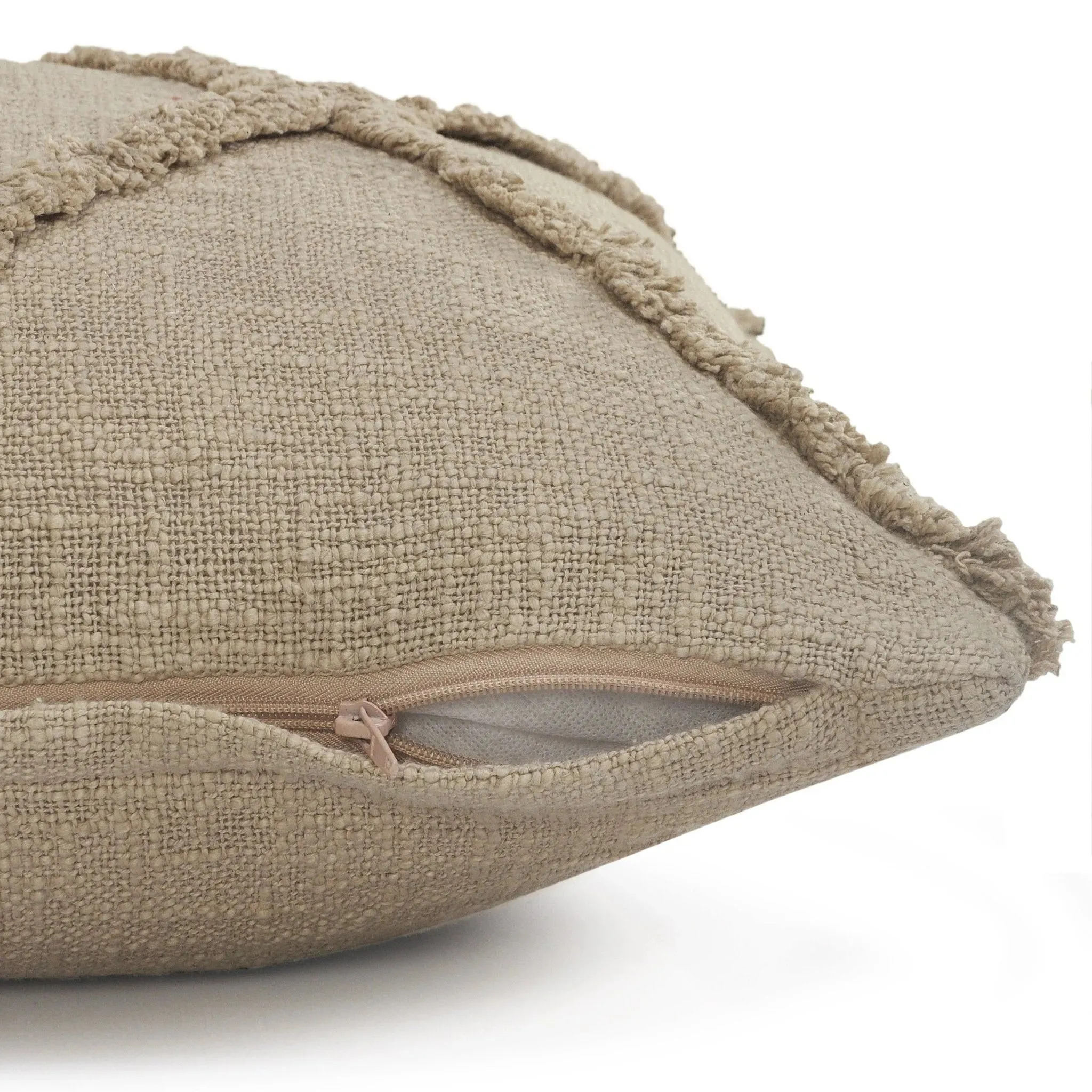 Reese Lr07325 Taupe Brown Pillow