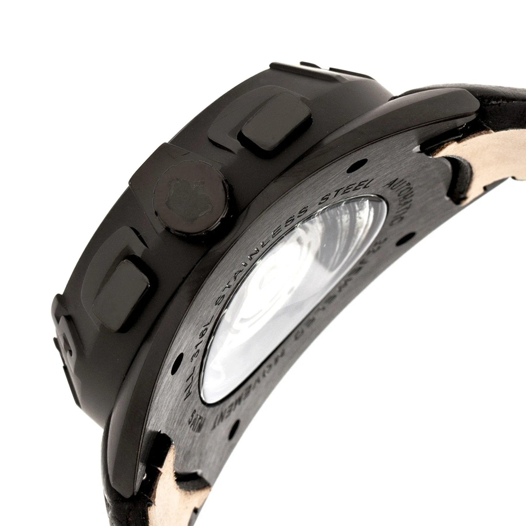 Reign Ronan Automatic Leather-Band Watch w/Day/Date