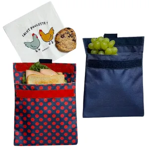 Reusable Sandwich Bag - Set of 2 - Navy & Zesty Pochettes