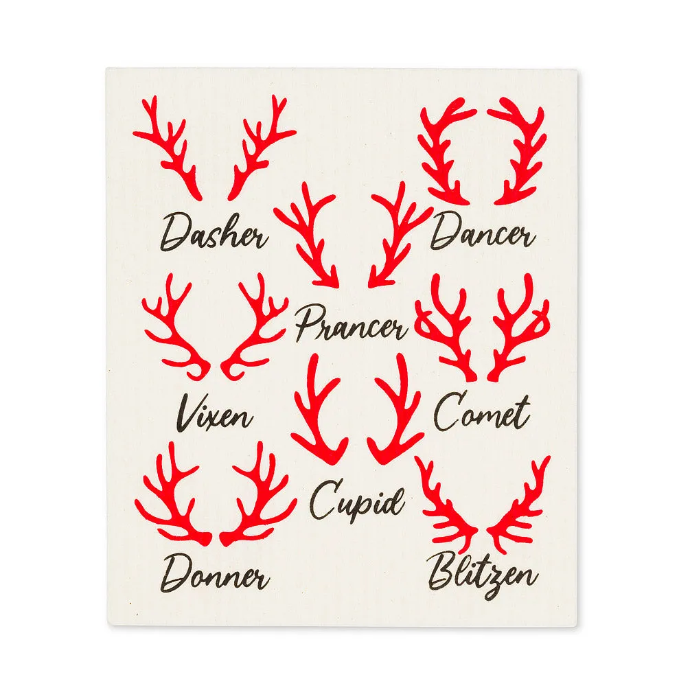 Rudolph and Names Swedish Dishcloths