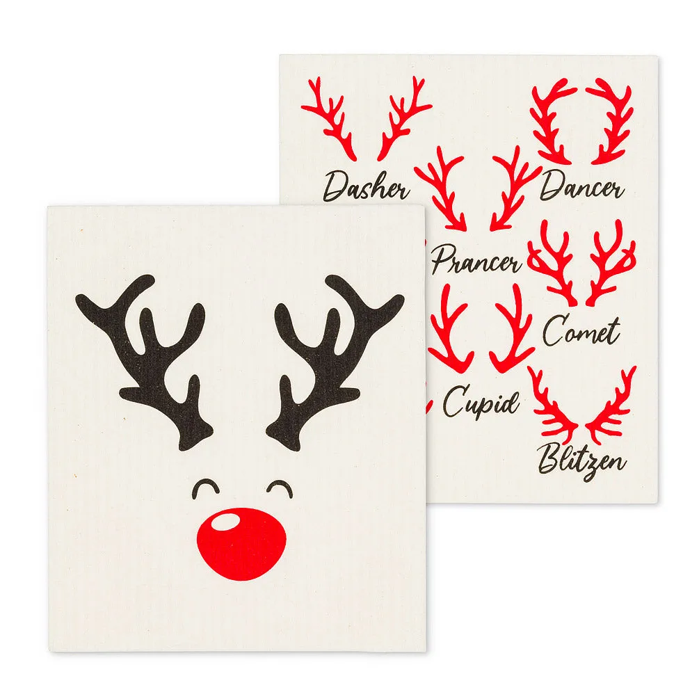 Rudolph and Names Swedish Dishcloths