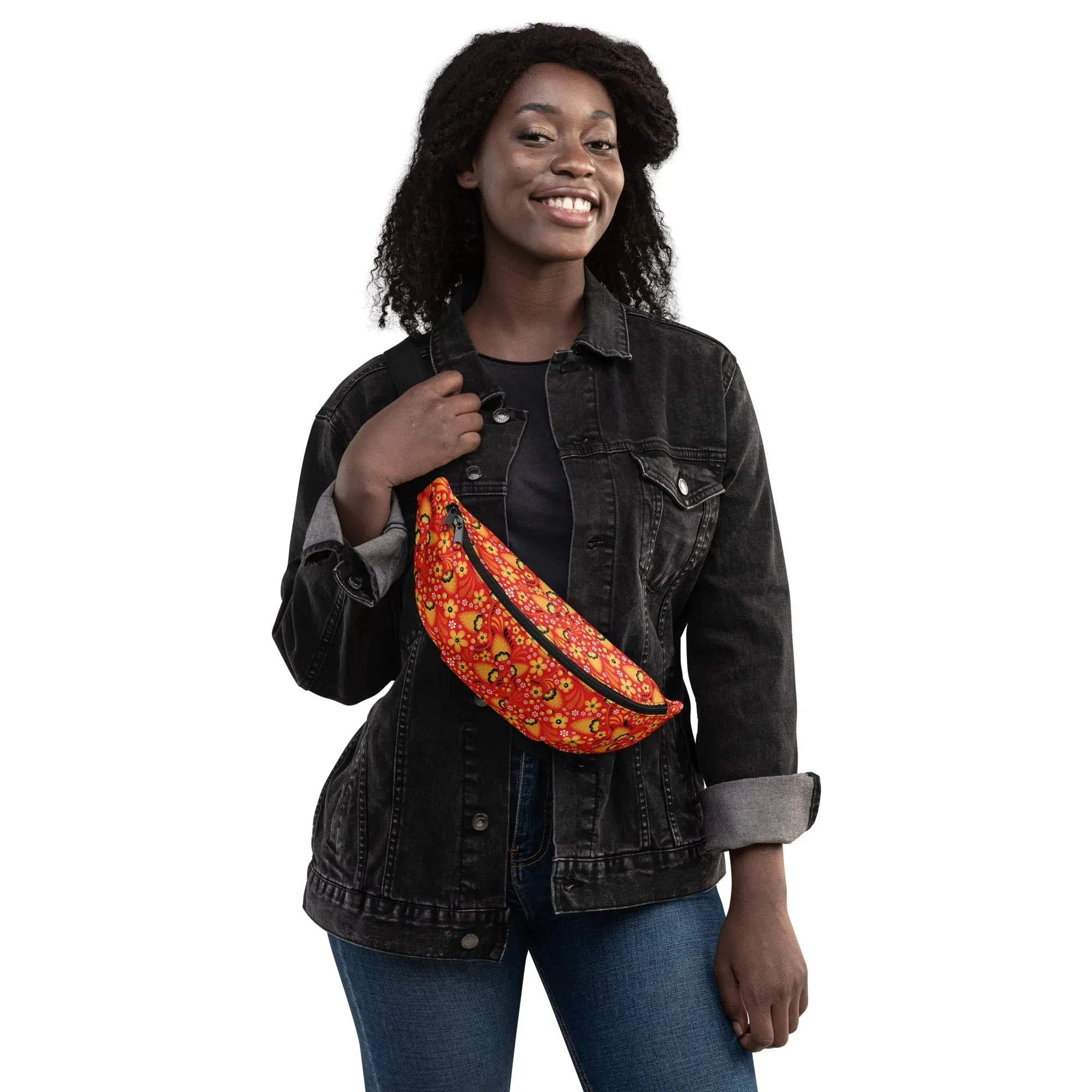 Russian Red Khokhloma Fanny Pack