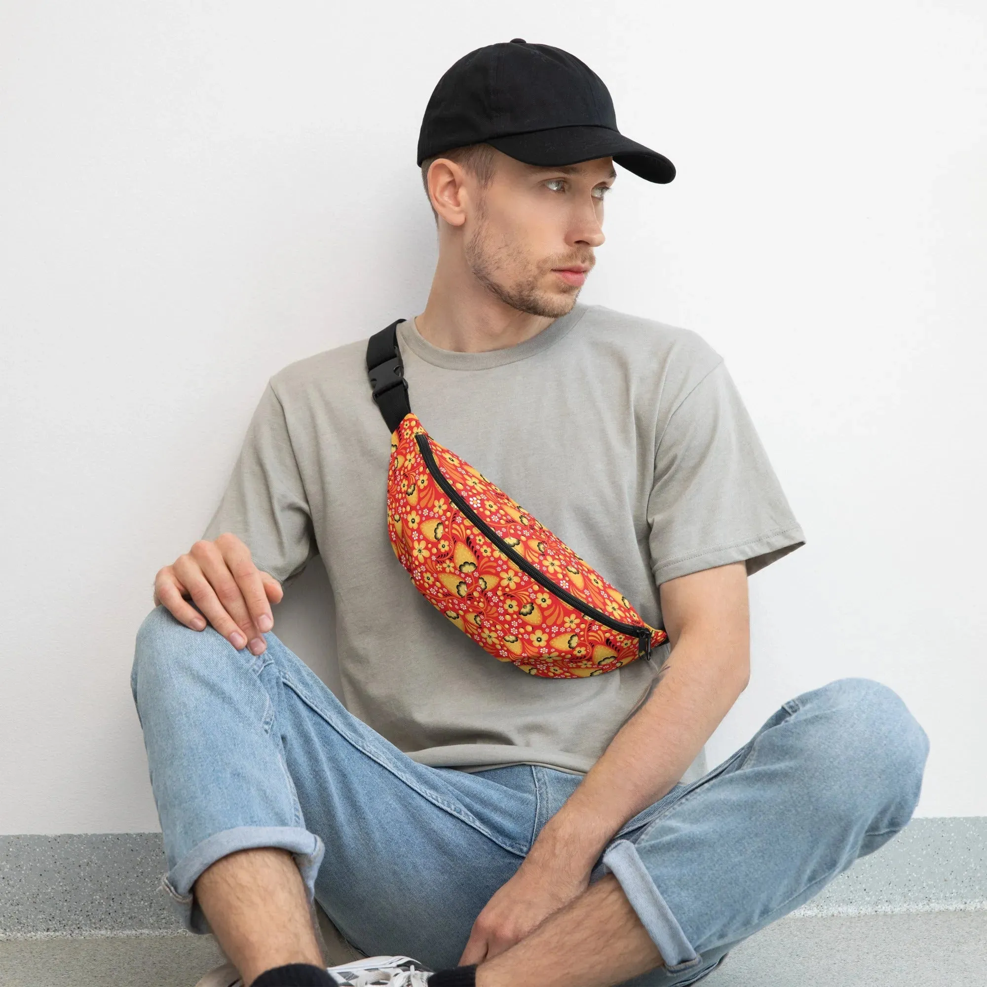 Russian Red Khokhloma Fanny Pack
