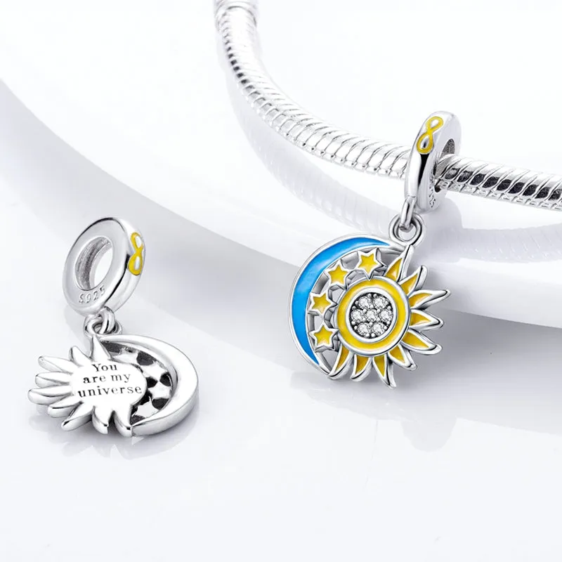 S925 Silver Luminous Charms Bead Grow in the Dark For Bracelet and Necklace