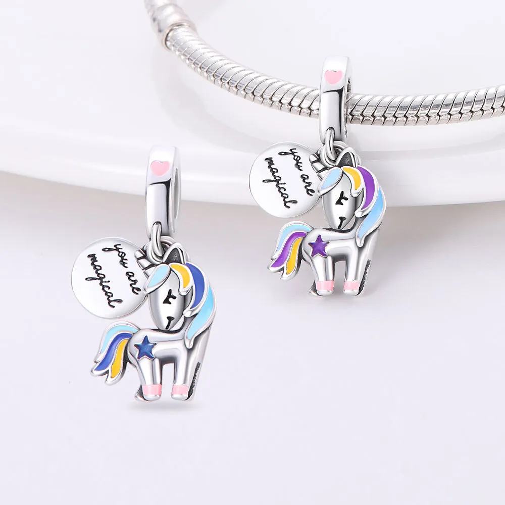S925 Silver Luminous Charms Bead Grow in the Dark For Bracelet and Necklace