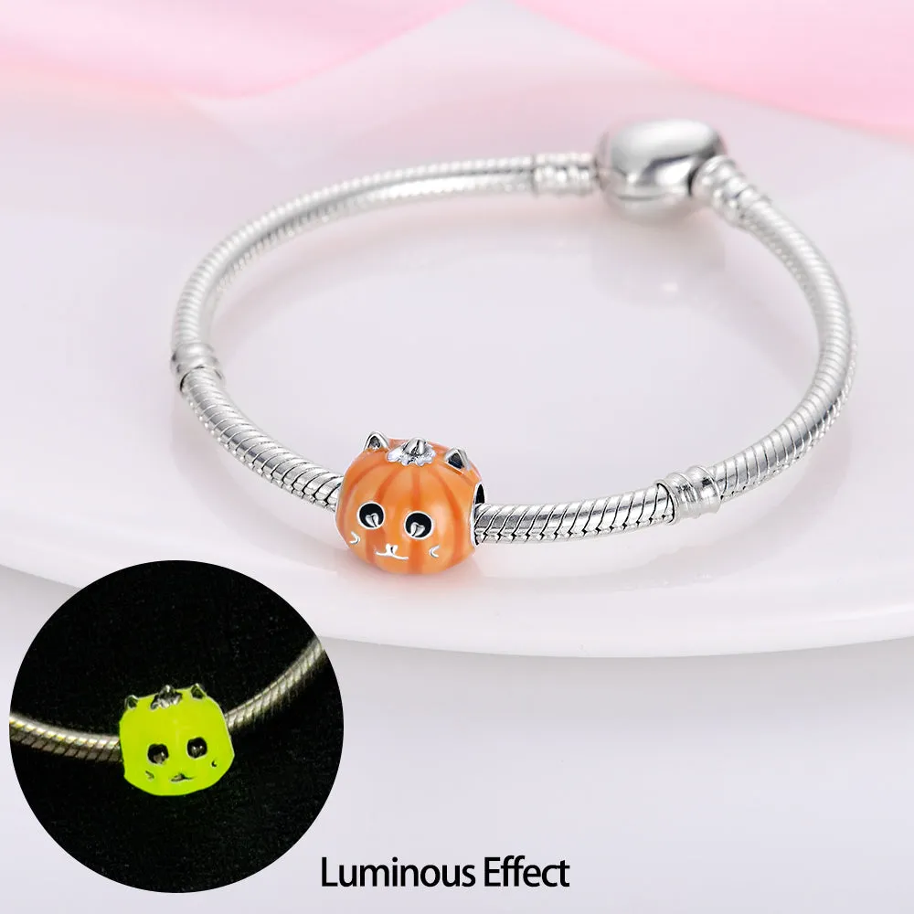 S925 Silver Luminous Charms Bead Grow in the Dark For Bracelet and Necklace