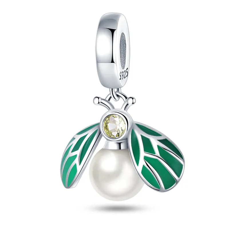 S925 Silver Luminous Charms Bead Grow in the Dark For Bracelet and Necklace