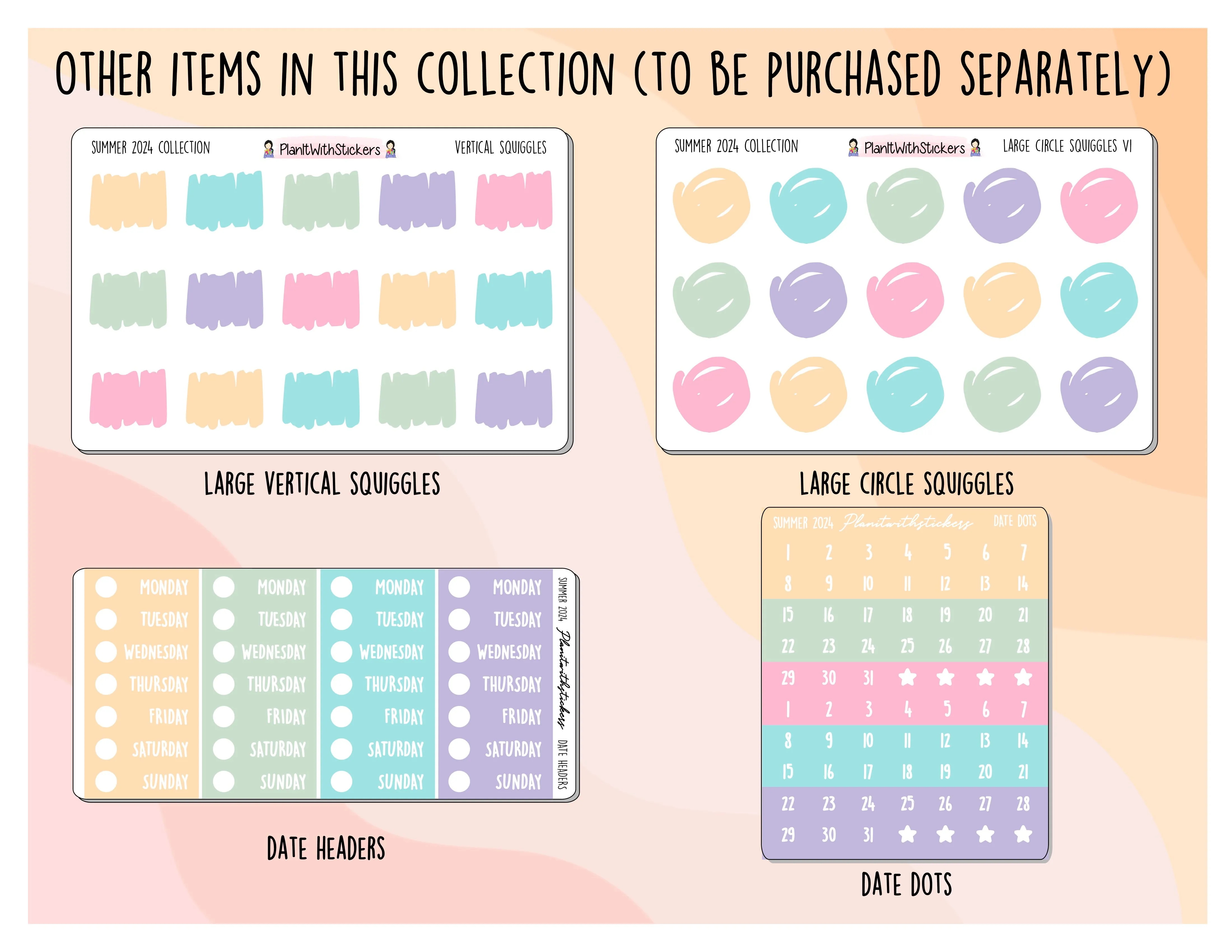 Scallop Doodle Half Checkbox - Summer 2024 Colours