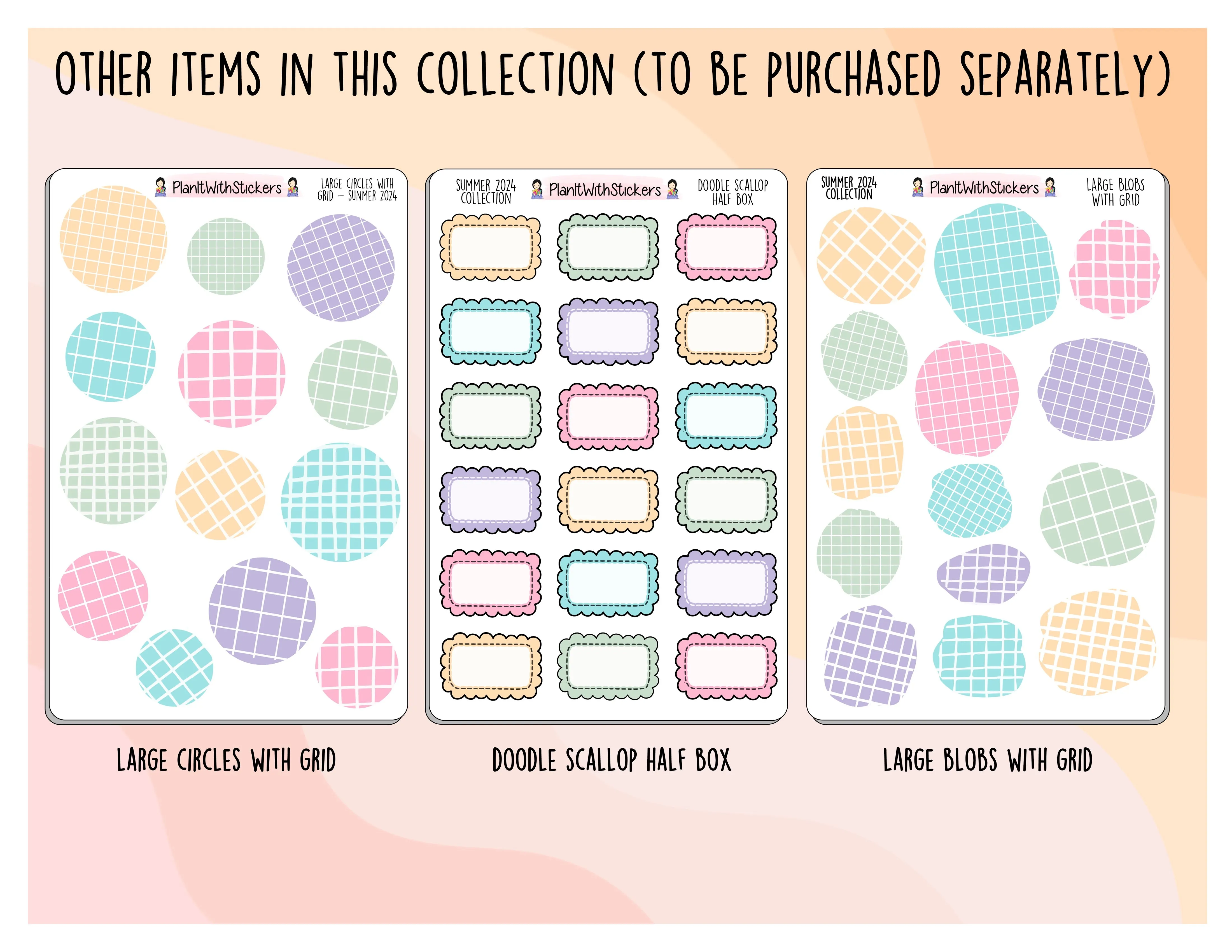 Scallop Doodle Half Checkbox - Summer 2024 Colours