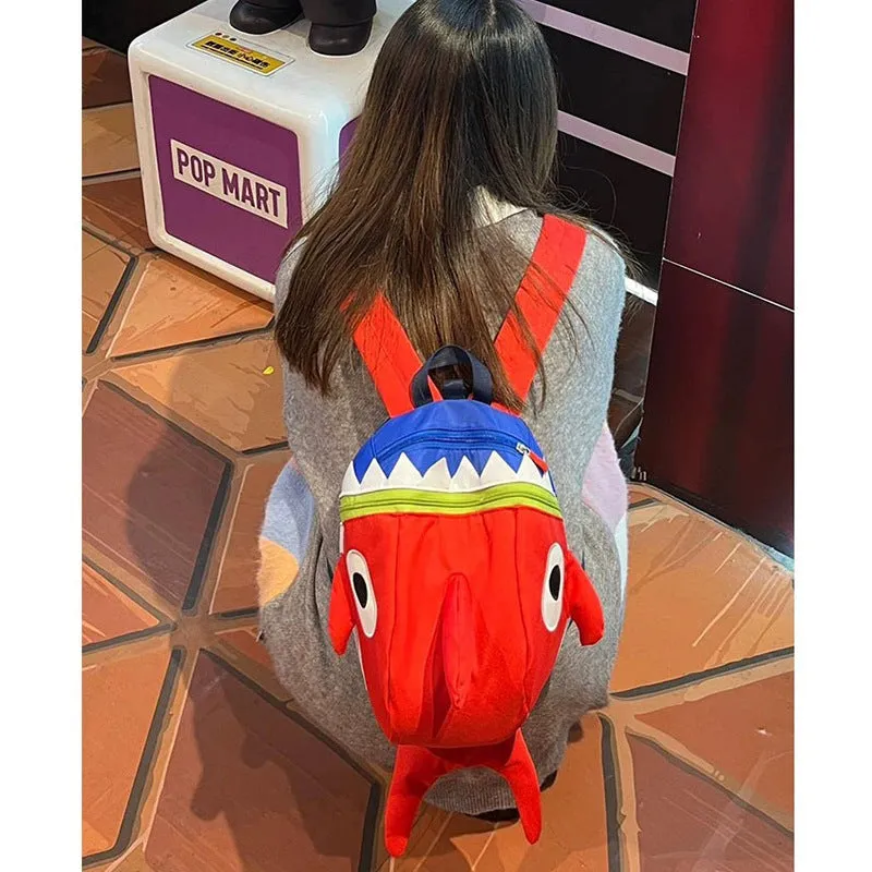 Shark Small Bookbag High School Student College Student Niche Travel Cute Funny Backpack Girl's Backpack  New