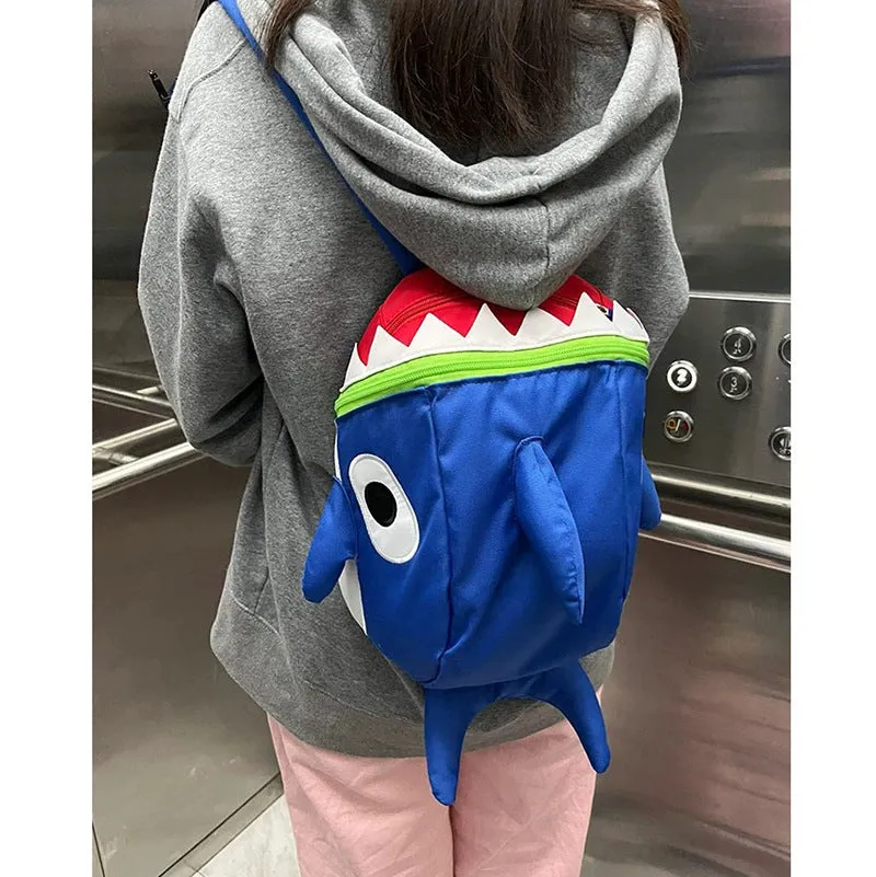 Shark Small Bookbag High School Student College Student Niche Travel Cute Funny Backpack Girl's Backpack  New
