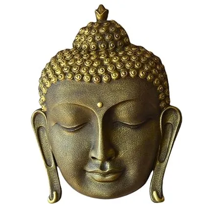 Shawshank Indoor/outdoor decor 3 Feet Buddha Face Wall Hanging Mural Showpiece for Home Entrance Decor, Office, Study Room - Idol Statue Shri Buddha face Wall Mount