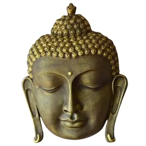 Shawshank Indoor/outdoor decor 3 Feet Buddha Face Wall Hanging Mural Showpiece for Home Entrance Decor, Office, Study Room - Idol Statue Shri Buddha face Wall Mount