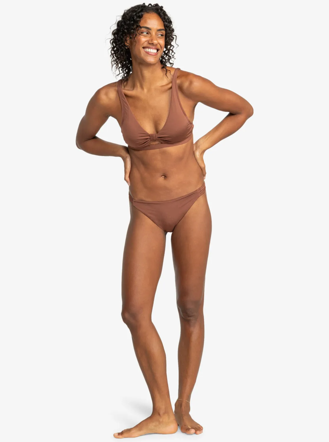 Silky Island Cheeky Bikini Bottoms - Root Beer