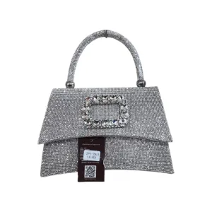 Silver Crystal Embellished Elegant Bag