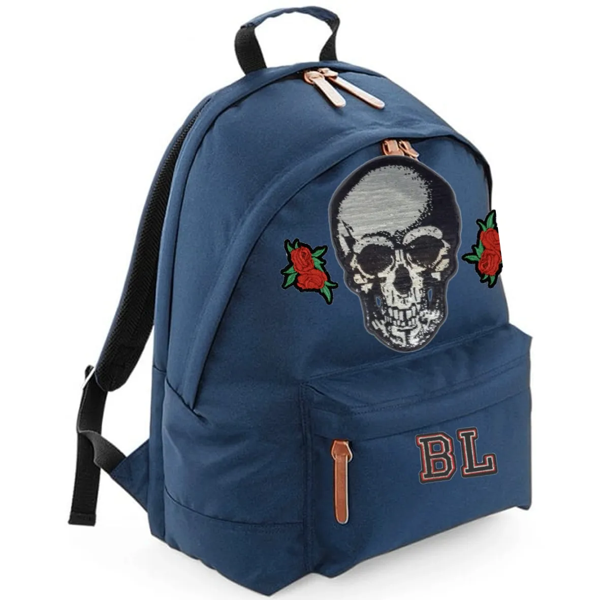 Silver Skull & Roses Maxi Laptop Bag
