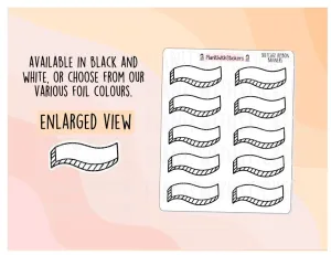 Sketched Ribbon Banner Functional Stickers