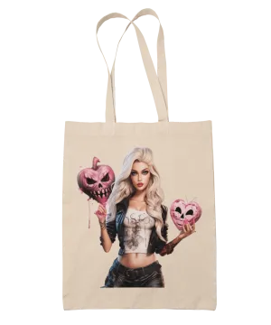 Skull Heart Gothic Barbie Tote Bag