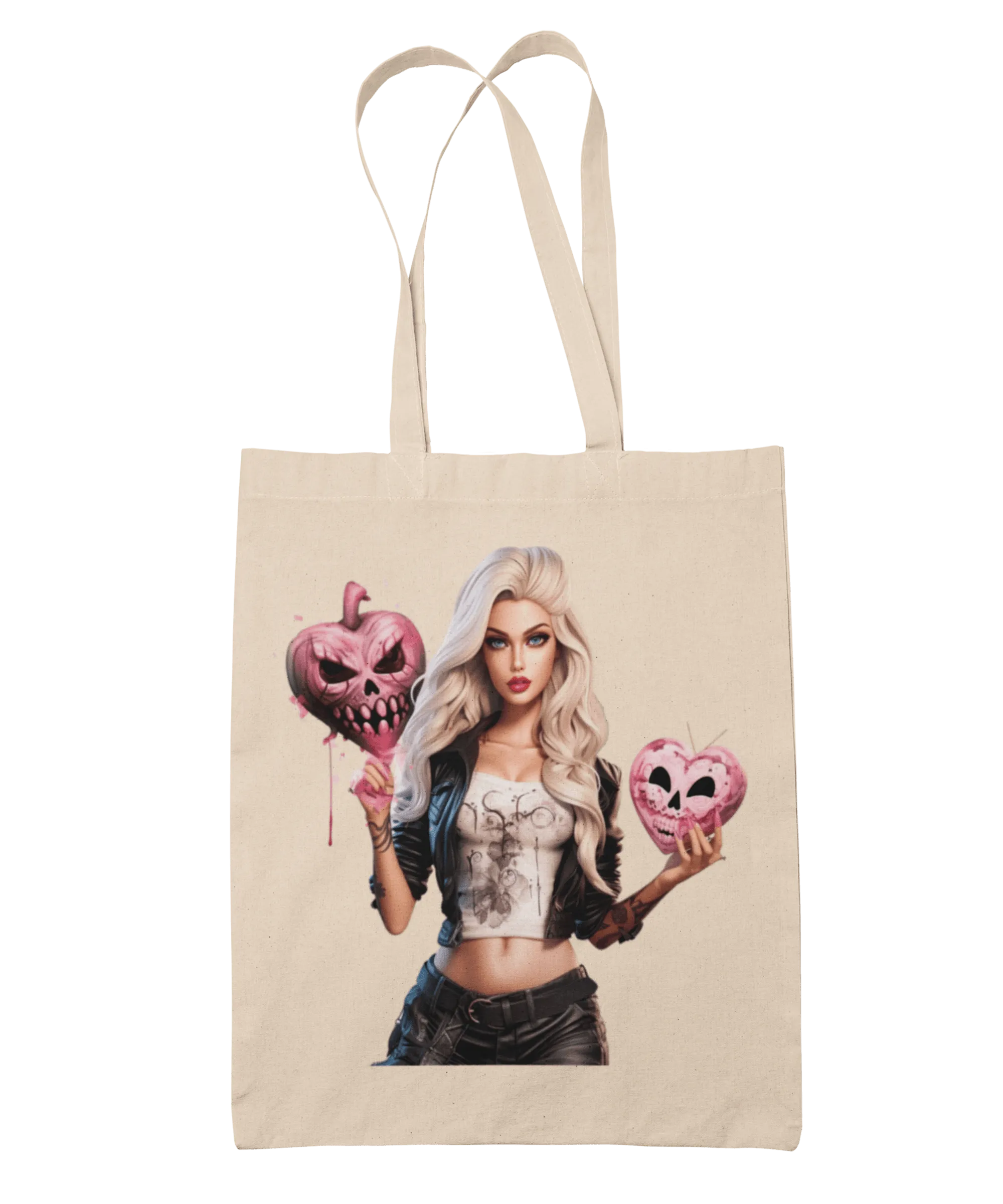 Skull Heart Gothic Barbie Tote Bag