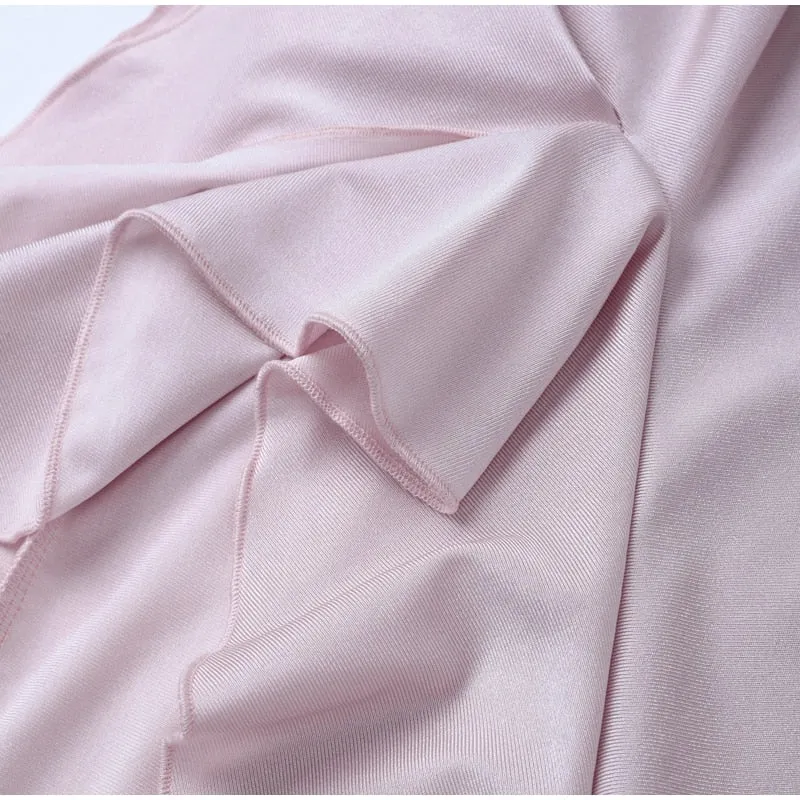 Sleeveless Backless Graceful Slim Pleated Dress