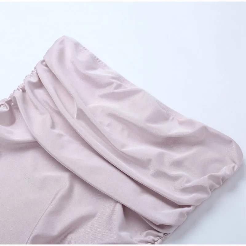 Sleeveless Backless Graceful Slim Pleated Dress