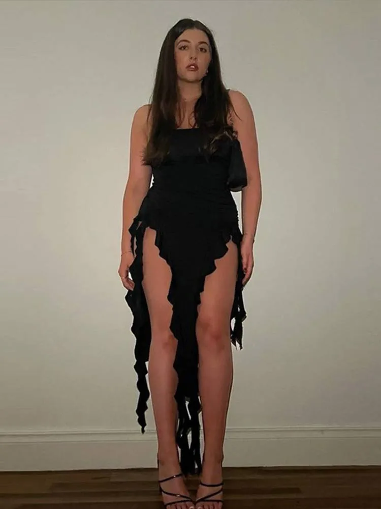 Sleeveless Backless Graceful Slim Pleated Dress