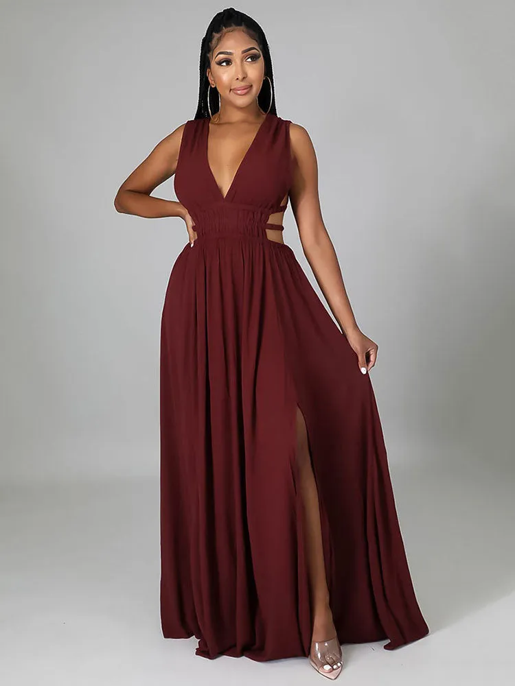 Sleeveless V Graceful Neck Blazer Dress