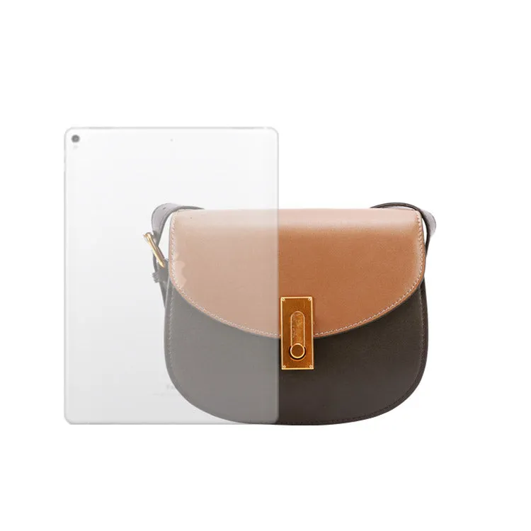 Small Womens Brown Leather Crossbody Saddle Bag Purse Shoulder Bag for Women