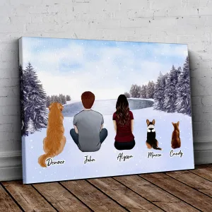 Snow Personalized Pet & Owner Wrapped Canvas