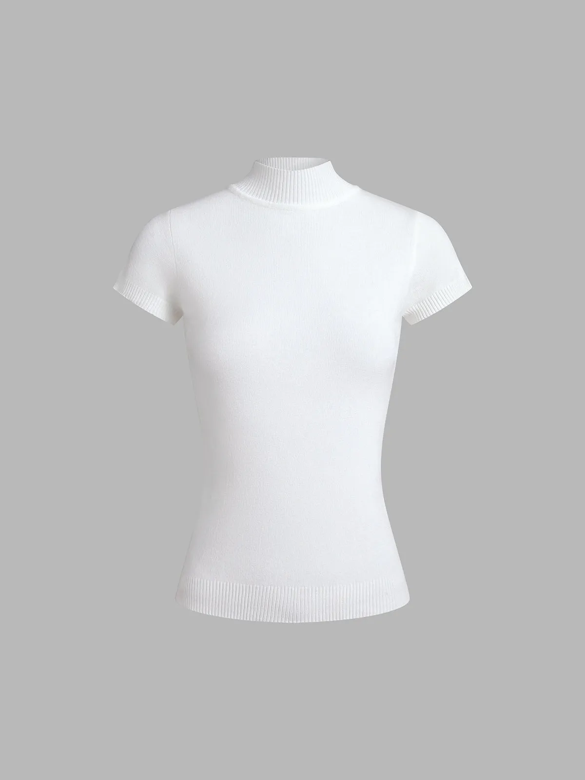 Snowflake Mock Graceful Neck Knit Top